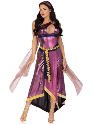 Leg Avenue Womens 3 PC Amethyst Goddess Costume with Sash and Headband, MEDIUM,