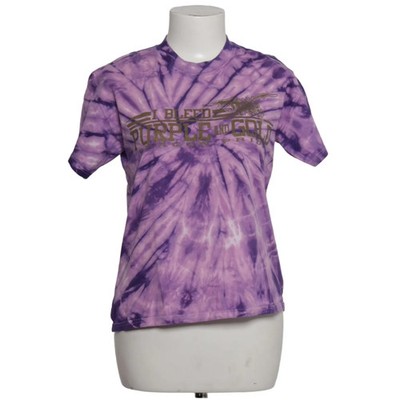 Hanes Heavyweight, T-shirt, Größe: L, Lila/Weiß, Baumwolle, Batik, Damen #Dup