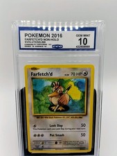 2016 Pokemon Farfetch'd Graded Uncom Gem Mint 10 Non-Holo XY-Evolutions #68/108