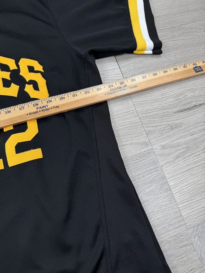 Camiseta deportiva de los Piratas de Pittsburgh para hombre 44 negra amarilla majestuosa Andrew McCutchen cosida Foto 4 de 4