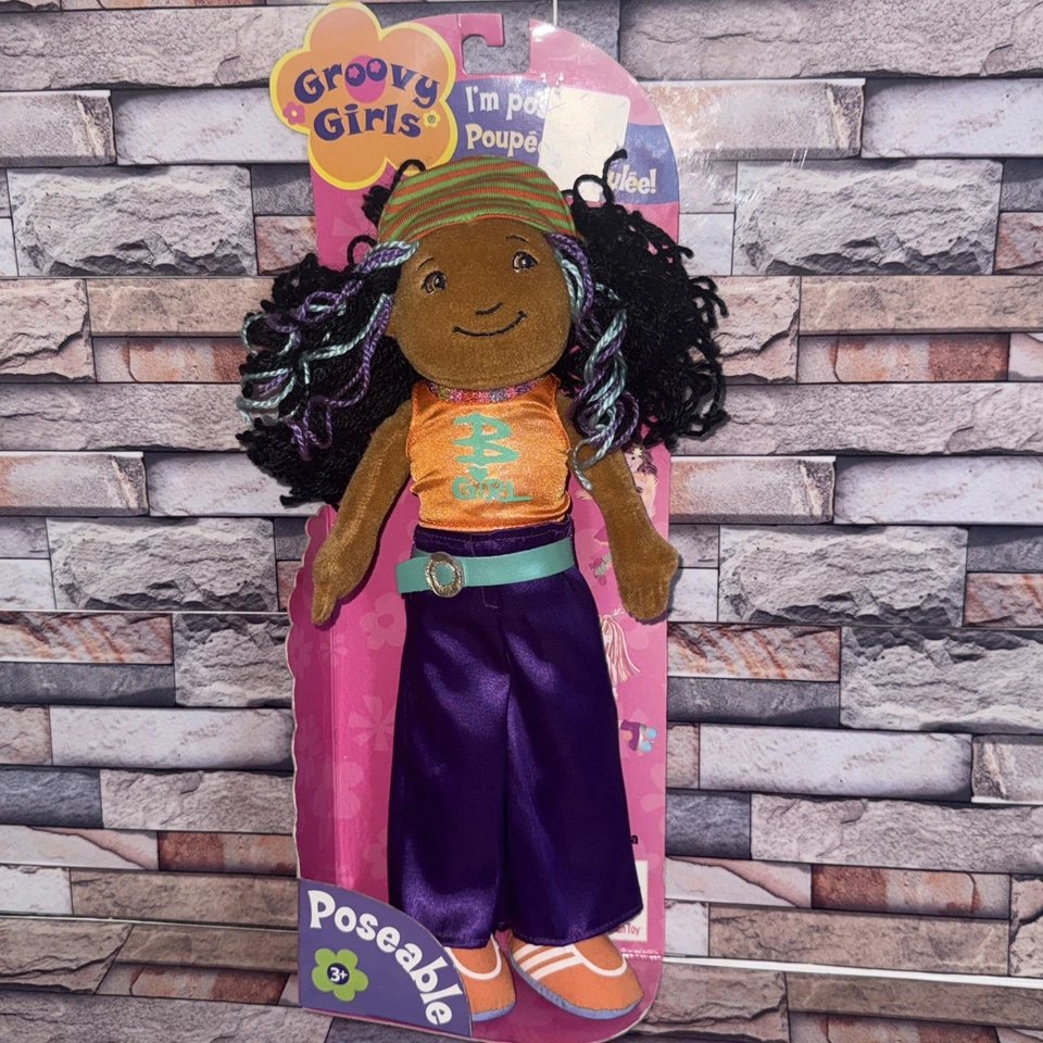 Juguete Manhattan Groovy Girls Posable Niña Muñeca Aleika Peluche 2006 Foto 3 de 4