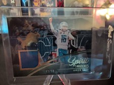 2023 Panini Luminance Spirit Swatches Jared Goff #SS-6 Gold /50 (MEM)
