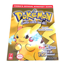 Pokemon Yellow Official Strategy Guide Prima Games Complete W/ Poster
