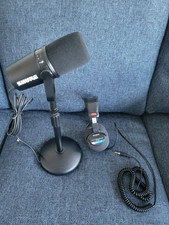 Podcast Studio Kit - Shure MV7 Microphone - Sony MDR-7506 Headset - Mic Stand