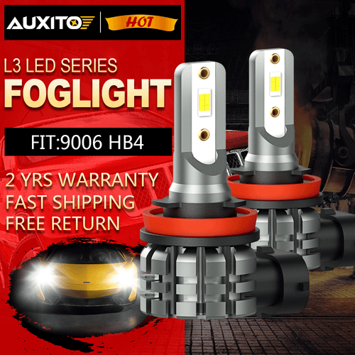 2X AUXITO LED Fog Light Bulb Kit 9006 6000K for 2006-2010 Lexus IS250 / IS350 - Picture 1 of 10