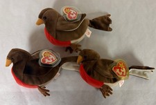 Early The Robin Bird Beanie Baby TY - Bird - Includes Tag - X3