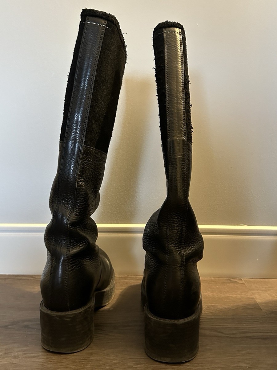 MM6 MAISON MARGIELA Black Biker Tall Boots | eBay