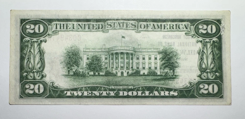 1929 $20 First Wisconsin NB Of Milwaukee National Currency - Image 2 of 3