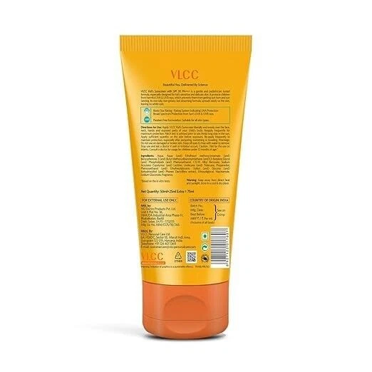 VLCC Kid's Sunscreen SPF 30 PA +++ - 75ml Sunscreen for Kids Paraben & Silicone - Image 2 of 4