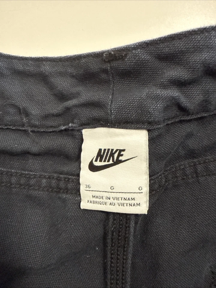 Nike Double Knee Pants Men’s 36X31 Black Baggy Carpenter Work Wear Skate Y2K - Image 4 of 4