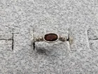 GRANDMA GRABE'S BEAUTIFUL VINTAGE 925 STERLING SILVER CZ GARNET 1G RING SIZ 2.75
