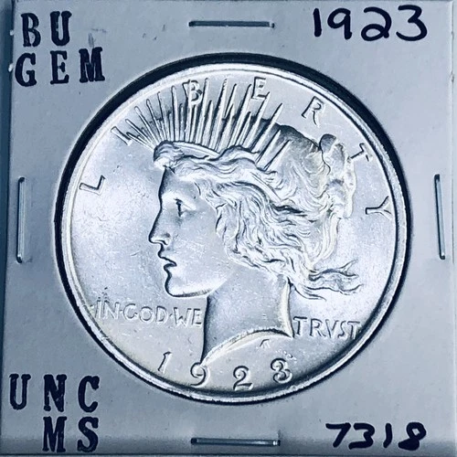 1923 P BU GEM PEACE SILVER DOLLAR UNC MS+++ U.S. MINT RARE COIN 7318