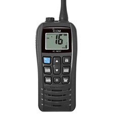 ICOM IC-M37 6W VHF Marine Radio - Float'n Flash, IP57 Waterproof, 12H Battery, 7