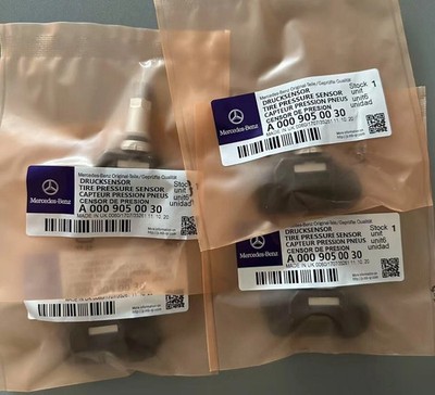 4pcs Genuine OEM A0009050030 TPMS Tire Pressure Monitoring Sensors for Benz C300