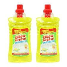 2x Elbow Grease Lemon Fresh All Purpose Floor Cleaner Concentrate 1L 4.00 per litre
