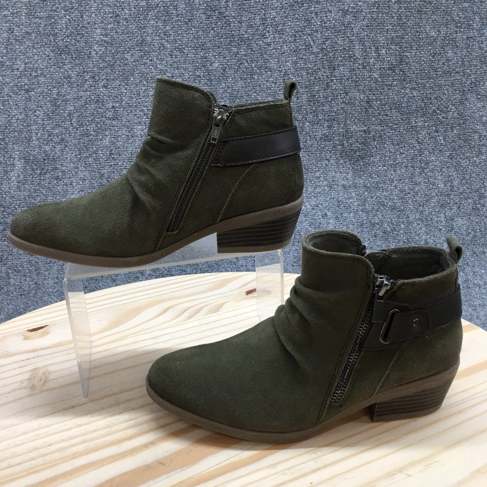 Earth Origins Botas Mujer 6.5M Cuello Callista Botines Verde Oliva Gamuza Foto 2 de 4