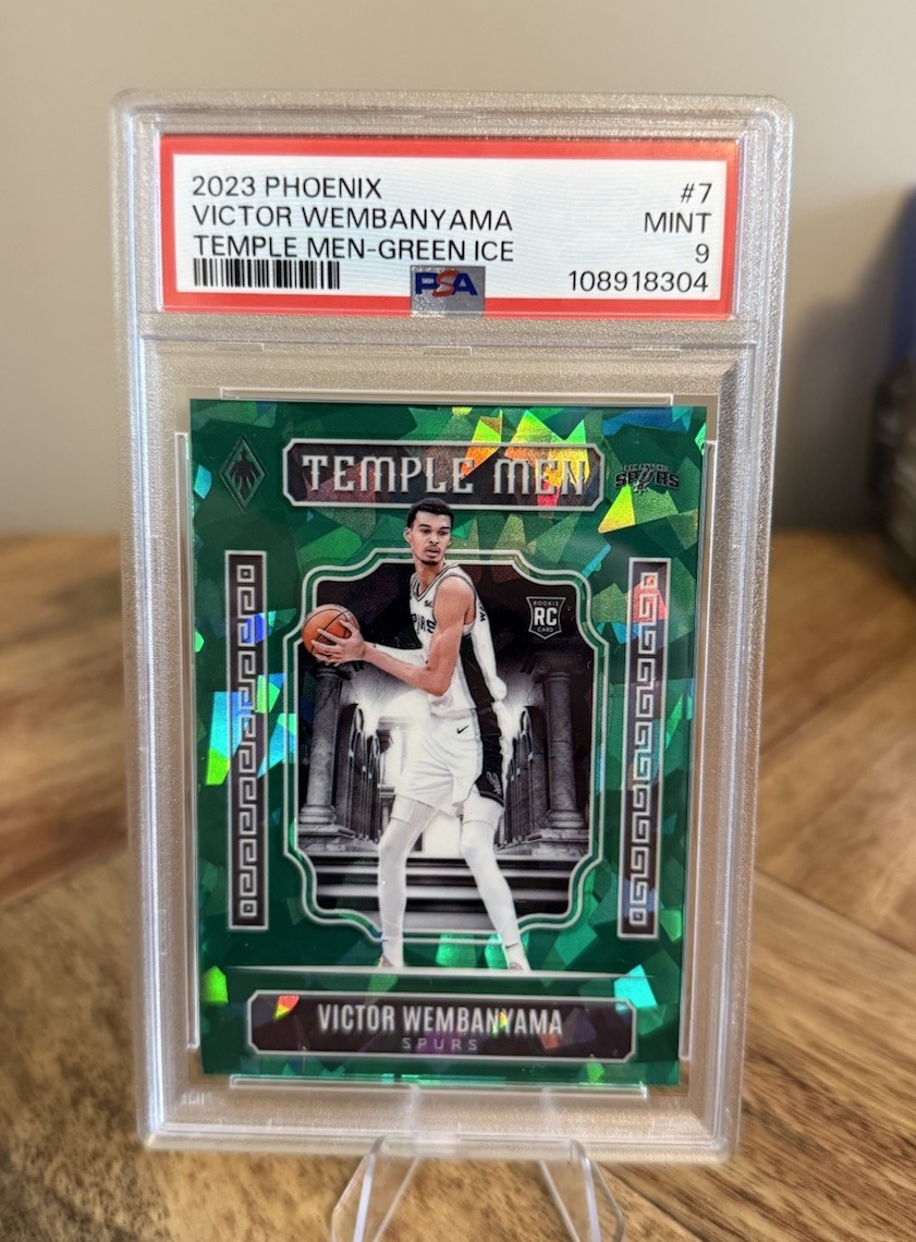 2023-24 Panini Phoenix - Temple Men Green Ice #7 Victor Wembanyama /149 SP RC