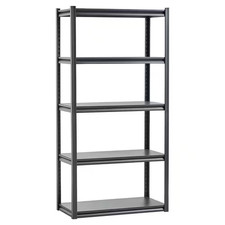 Steel Storage Shelves, 2000 Lbs. 5-Tier Garage Storage Shelving, 18 In. D X 36 I
