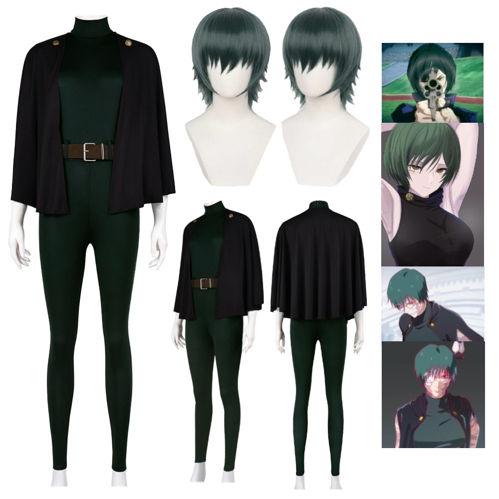 Jujutsu Kaisen Temporada 3 (2026) Maki Zenin Cosplay Ninja Mono Capa Pelucas Trajes