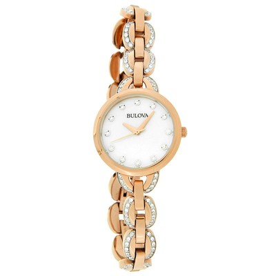 Bulova 98L207 Crystal Analog Display Quartz Rose Gold Watch Women main image 4