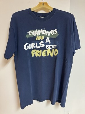 Vintage - Nike Shirt Mens M - Diamonds Are A Girls Best Friend - Baseball 90s