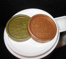 Fisher Price Cash Register 72412 "Gold 25 Copper 1 Cent Coins" Replacement 1998