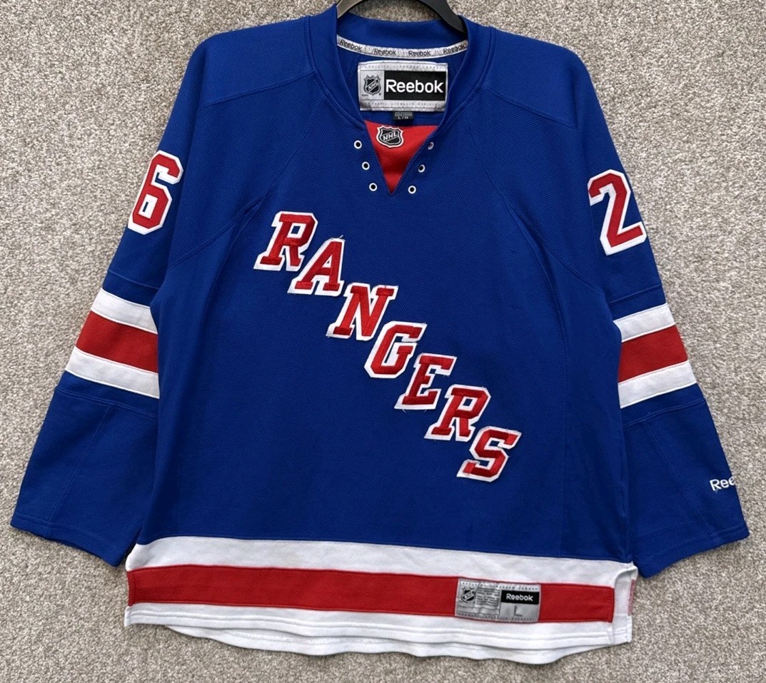 Reebok Premier NHL Mens New York Rangers Jimmy Vesey Hockey Jersey Size Large