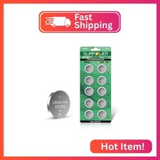 【5-Year Warranty】SURPOWER CR1225 3V Battery for Thermometer CR 1225 -10 Pack