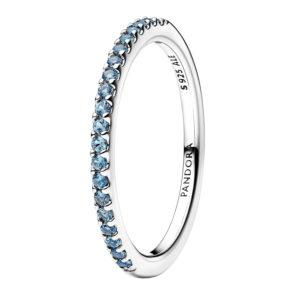 Pandora Bague Femme Argent 925 Argent Sterling Bleu Éternité 192999C0 - Photo 1/4