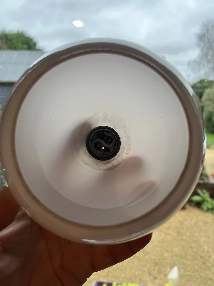 ⭐️ ANCIEN GLOBE TULIPE OPALINE de lampe ART DECO VERRE ROSE 1930 OPALIN SHADE - Photo 2/4