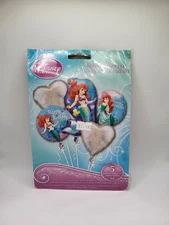 Anagram The Little Mermaid Happy Birthday Party Foil 5 Balloon Bouquet Set New