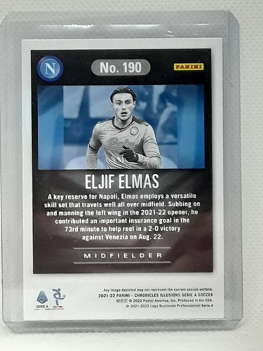 Eljif Elmas 2021-22 Chronicles Illusions Serie A #190 - Napoli - Picture 2 of 2