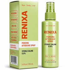 Piercing Aftercare Spray, Saline Spray for Piercings, Ear Cleaner, Sterile 0.9