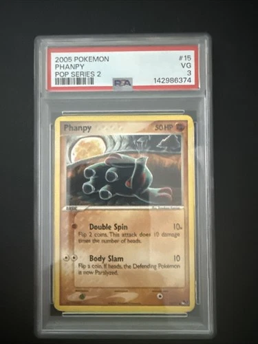 Phanpy 15/17 POP Series 2 Pokemon TCG Vintage PSA 3 VG