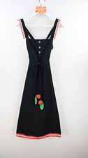 Sonia Rykel Cross back pinafore dress with crochet cherries & trim size EU38/M