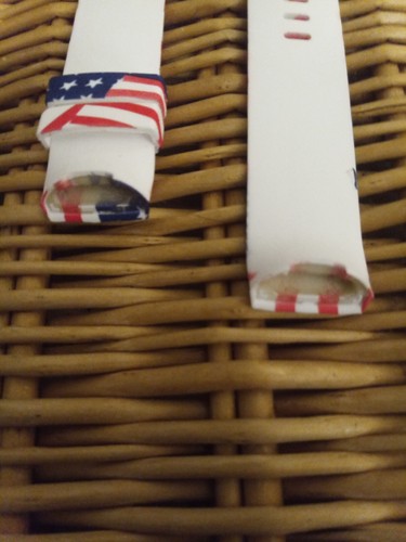 Cinturino per orologio Fitbit Charge 3 o 4. Design bandiera americana. Silicone. - Foto 4 di 12