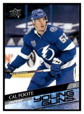 2020-21 Upper Deck Young Guns 476 Cal Foote Rookie RC Tampa Bay Lightning