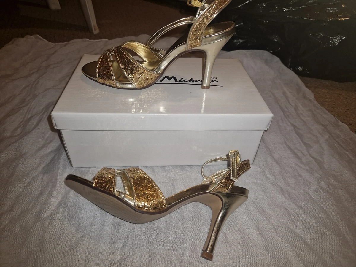 Gold heels deals ebay