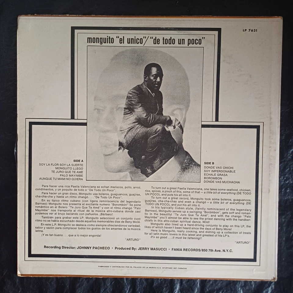 Monguito "El Unico" Y Su Conjunto – De Todo Un Poco - Cuba, Son, Venezuela, 1970 - Image 2 of 4
