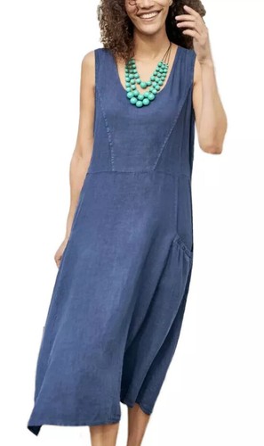 WoolOvers Pocket Pinafore Linen Dress 