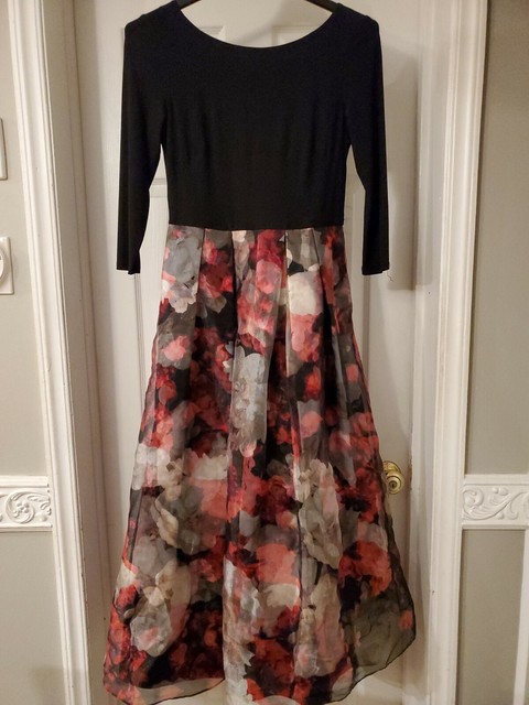 Velvet Jacquard Floral Gown #169 