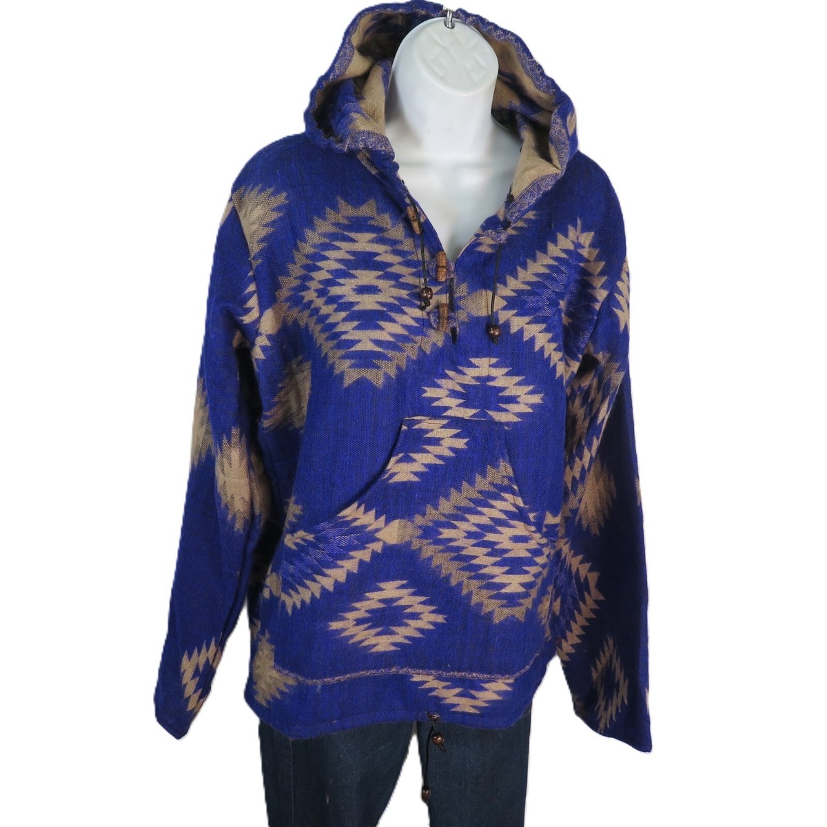 Pullover|3 Button|V-Neck|Hoodie+Pocket| Bohemian|BoHo|Designer 