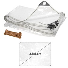 430gsm Clear Tarpaulin Heavy Duty PVC Waterproof Glass Pet Cover Tarp Sheet
