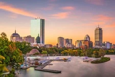 Boston Massachusetts Harbor Buildings Skyline Photo Poster 24x36