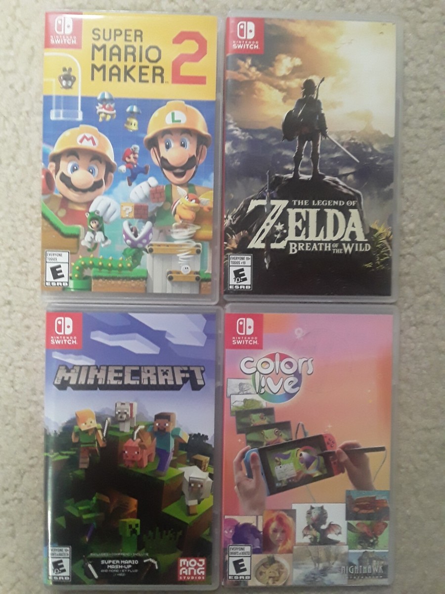 Minecraft Zelda Super Mario Maker Colors Nintendo Switch (Case ONLY) NO GAME