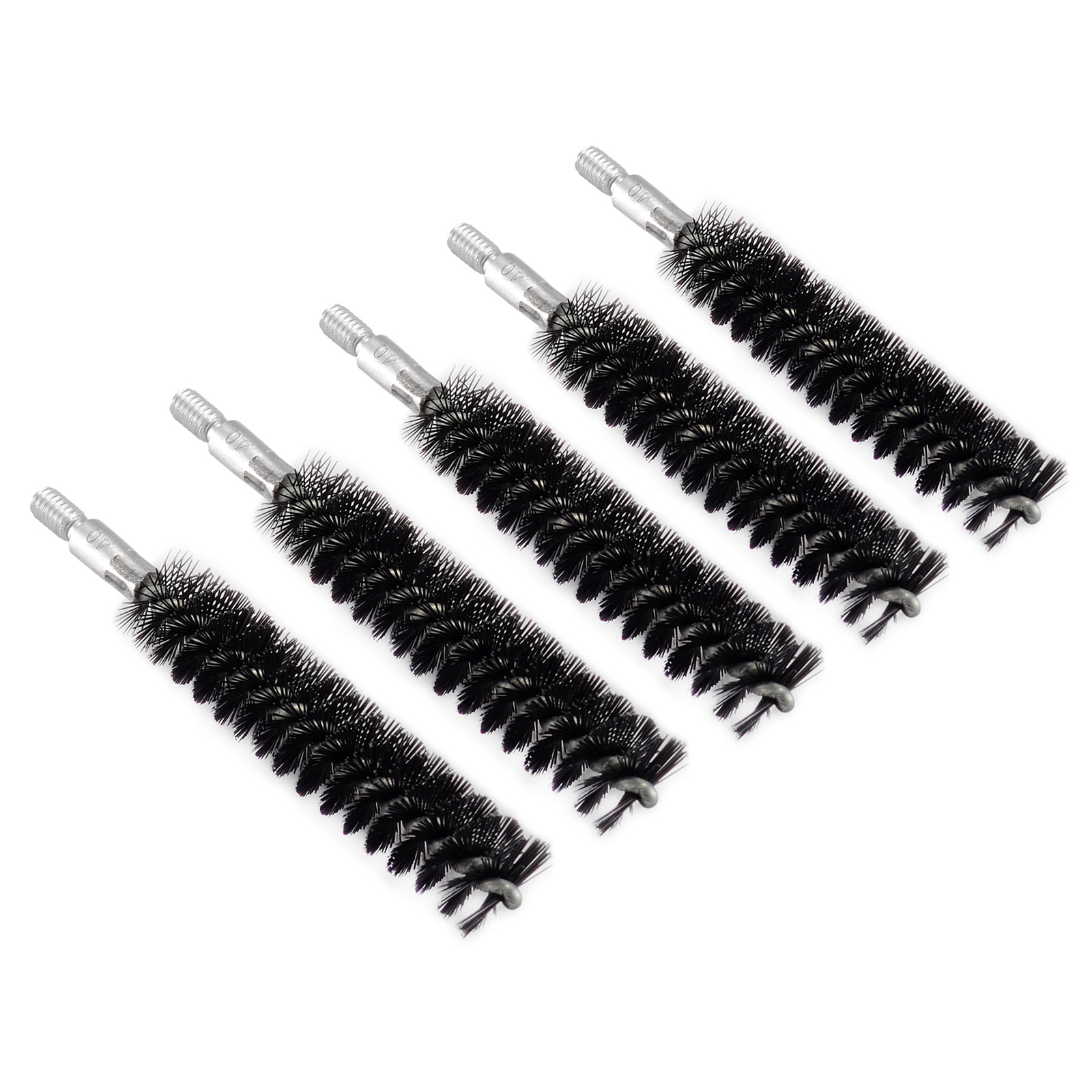 5 Pcs Nylon Bristle Bore Cleaning Brush .40 Caliber 8x32 Thread with 50