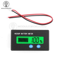 H52 Battery Capacity Indicator 12V-72V 3-20S Lead Acid/Lithium/LiFePO4 Voltmeter