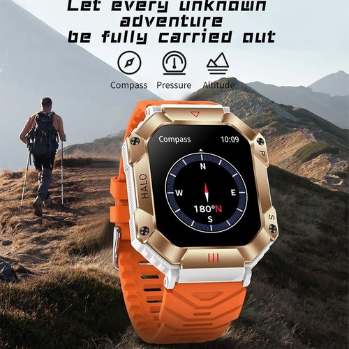 Montre Intelligente connecté Militaire Robuste pour Hommes - Tracker - Photo 4 sur 12