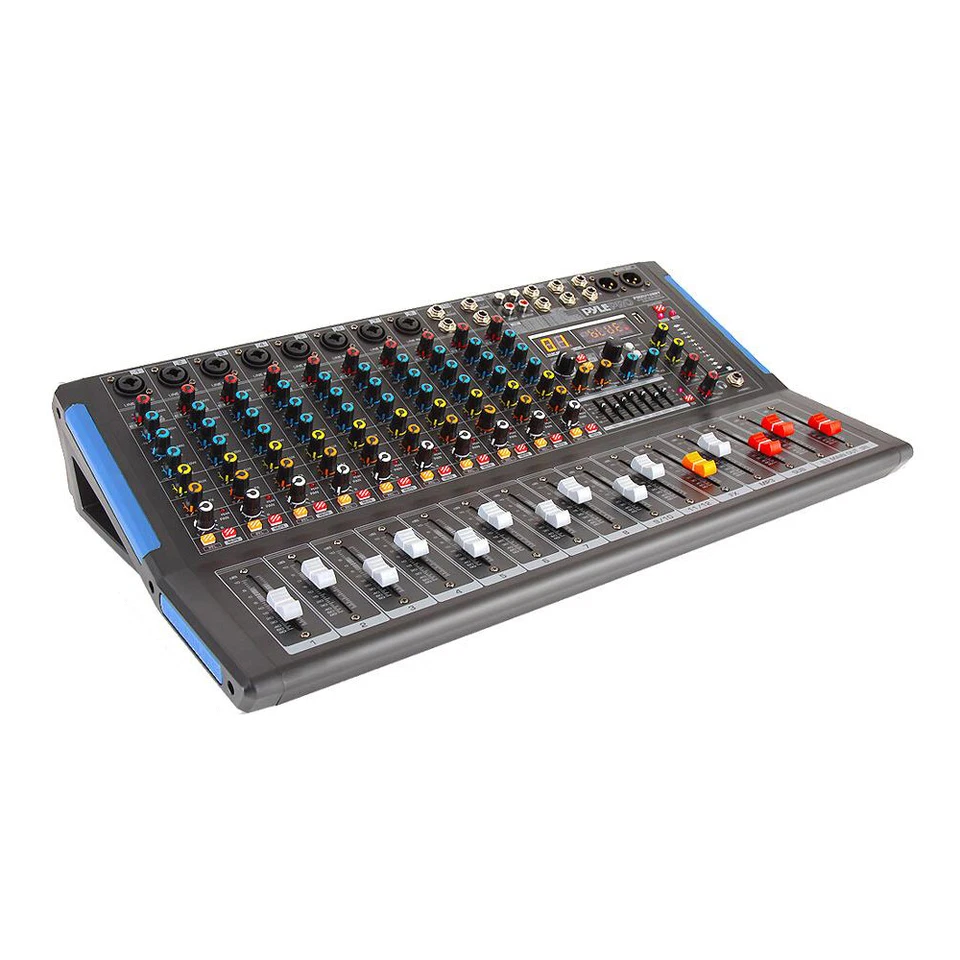 Pyle PMXU128BT 12 Channel Bluetooth DJ Studio Audio Sound Board Mixer System - Image 3 of 4