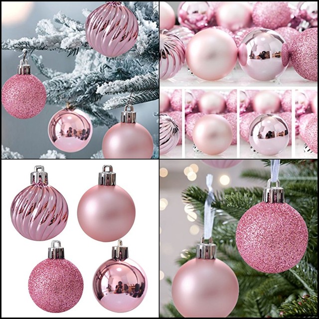 December Home Pink Magenta Large Glitter Ball Christmas Tree Ornaments For Sale Online Ebay